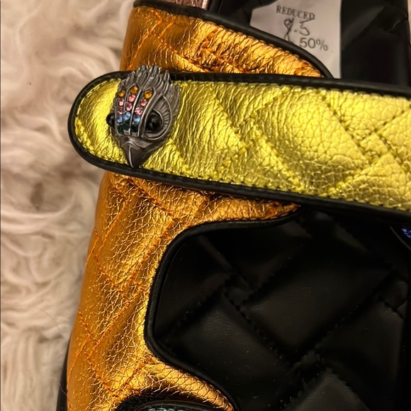 Kurt Geiger Gold and Blue Sandals Sporty Style - Picture 3 of 14